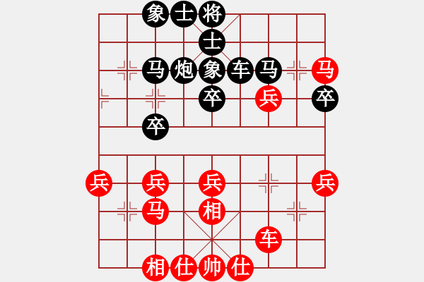 象棋棋譜圖片：雨藝書(shū)生(3段)-和-lazhang(7級(jí)) - 步數(shù)：40 