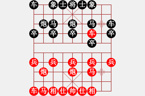 象棋棋譜圖片：順炮直車(chē)平炮六路對(duì)緩開(kāi)車(chē)高車(chē)保馬(7) - 步數(shù)：10 