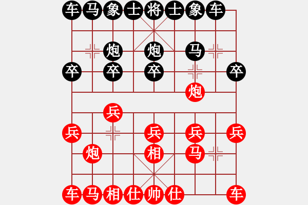 象棋棋譜圖片：pengweikun(9星)-負(fù)-南岳看山(9星) 打通位置方向 走棋精神路線 運(yùn)子手段 - 步數(shù)：10 