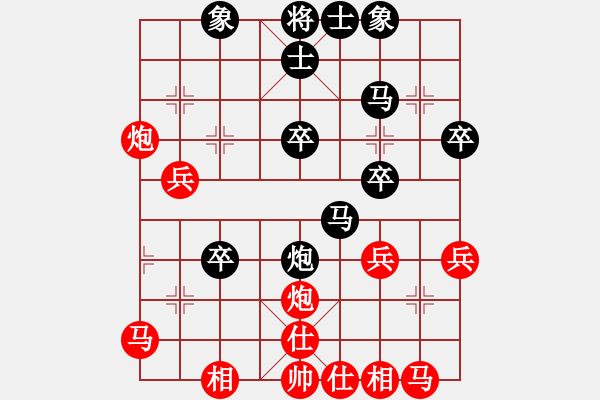 象棋棋譜圖片：夜孤寒1號(hào)紅負(fù)葬心【中炮進(jìn)三兵對(duì)左炮封車(chē)轉(zhuǎn)列炮 紅七路馬】 - 步數(shù)：40 