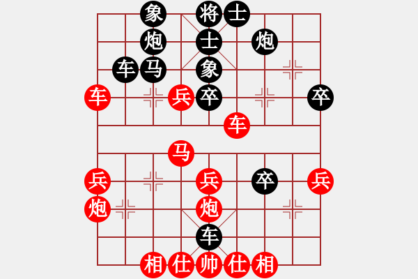 象棋棋譜圖片：怎么下都贏(3段)-負(fù)-基督徒(4段)中炮過河車互進(jìn)七兵對(duì)屏風(fēng)馬平炮兌車  黑馬7進(jìn)8紅炮5進(jìn)4 - 步數(shù)：44 