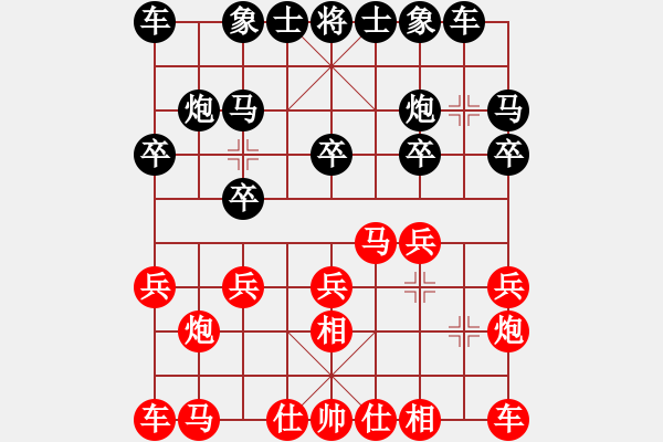 象棋棋譜圖片：13509990808紅負(fù)葬心【仙人指路飛相對卒底炮】 - 步數(shù)：10 