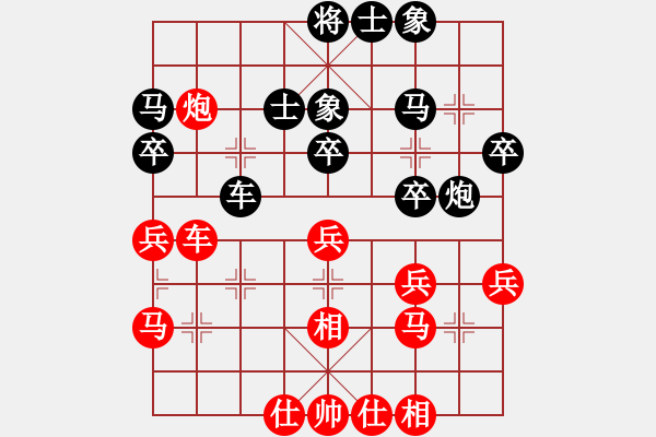 象棋棋谱图片：女子组：五6 广东陈幸琳先和河北刘钰 - 步数：40 