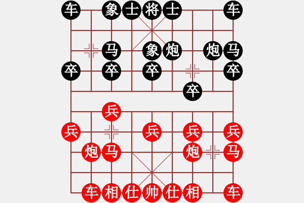 象棋棋谱图片：黄海林 先和 张俊杰 - 步数：10 