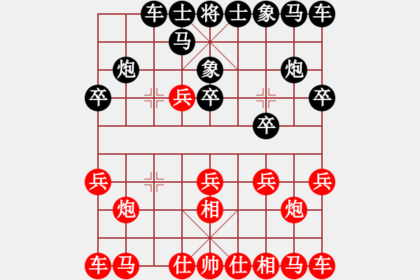 象棋棋譜圖片：蔣川12年后重回母校溫州實(shí)驗(yàn)中學(xué) 1對(duì)6盲棋VS⑥王俊 - 步數(shù)：10 