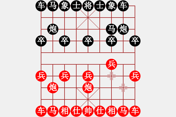 象棋棋譜圖片：炮二平五 馬８進(jìn)７ 兵三進(jìn)一 車(chē)９平８[二] - 步數(shù)：4 