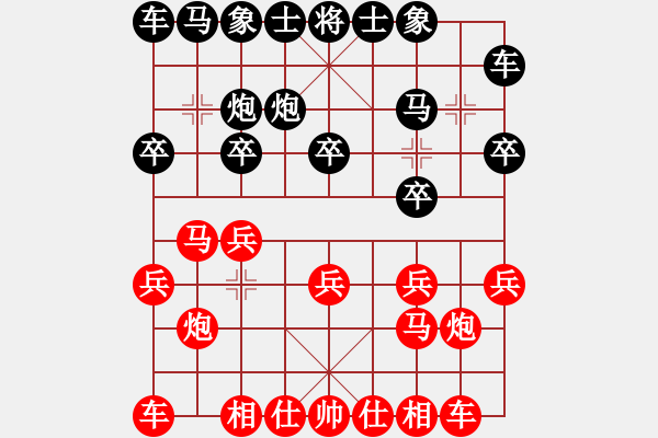 象棋棋譜圖片：【85】孟昭忠 和 張?jiān)獑?- 步數(shù)：10 