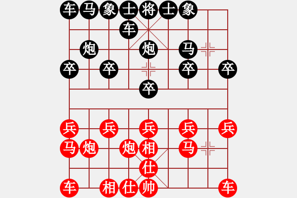 象棋棋譜圖片：春雨[654063673] -VS- 橫才俊儒[292832991] - 步數(shù)：10 