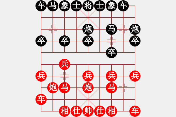 象棋棋譜圖片：沈超勤 先負 王文飛 - 步數(shù)：10 