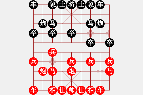 象棋棋譜圖片：小火車不出軌【紅】vsミ灬曉﹏[黑】 - 步數(shù)：10 