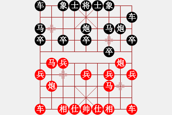 象棋棋譜圖片：業(yè)八二 VS 昆侖A45 起馬互進七兵局 - 步數(shù)：10 