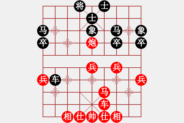 象棋棋譜圖片：luog勝ledy-中炮進三兵20210104 - 步數：40 