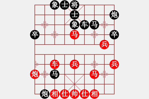 象棋棋譜圖片：中炮對(duì)屏風(fēng)馬 - 步數(shù)：40 