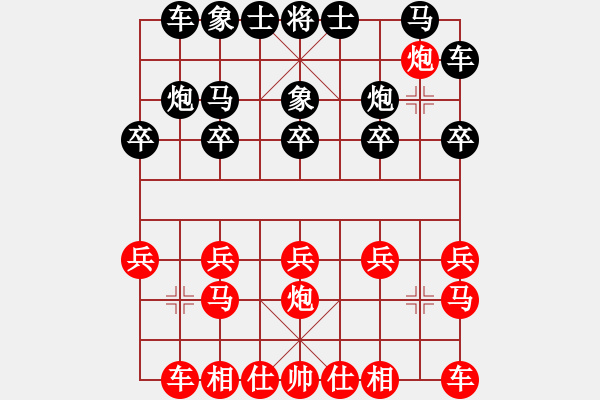 象棋棋譜圖片：翔子[紅] -VS- 鐵龍[黑] - 步數(shù)：10 