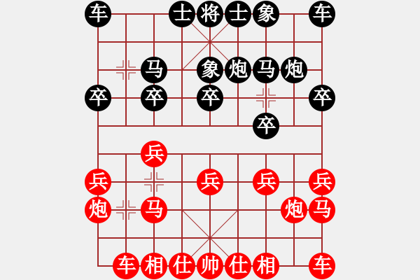 象棋棋谱图片：吉林 胡庆阳 和 黑龙江 张晓平 - 步数：10 