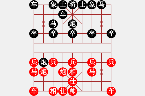 象棋棋譜圖片：火車(chē)頭 陳啟明 和 安徽 蔣志梁 - 步數(shù)：10 