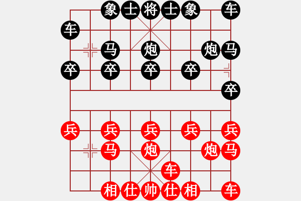 象棋棋譜圖片：灑脫[1090635769] -VS- 橫才俊儒[292832991] - 步數(shù)：10 