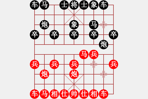 象棋棋譜圖片：戰(zhàn)意濃[244165931] -VS- xy[1204793132]中炮對左炮封車 - 步數(shù)：10 