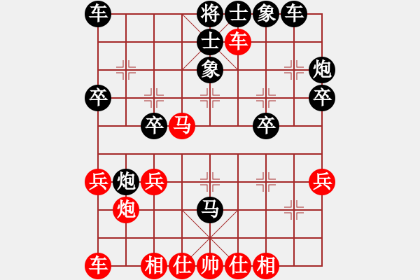 象棋棋譜圖片：菜鳥(niǎo)向前沖(6段)-負(fù)-蘇寧國(guó)米(9段) - 步數(shù)：30 