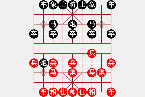 象棋棋譜圖片：很郁悶(9級)-和-嗨歌去不(4段) - 步數(shù)：10 