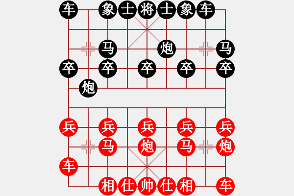 象棋棋譜圖片：橫才俊儒[紅] -VS- 粉絲[黑] - 步數(shù)：10 