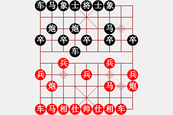 象棋棋谱图片：R1 04 东马 余欣如 先和 中国 陈幸琳 - 步数：10 