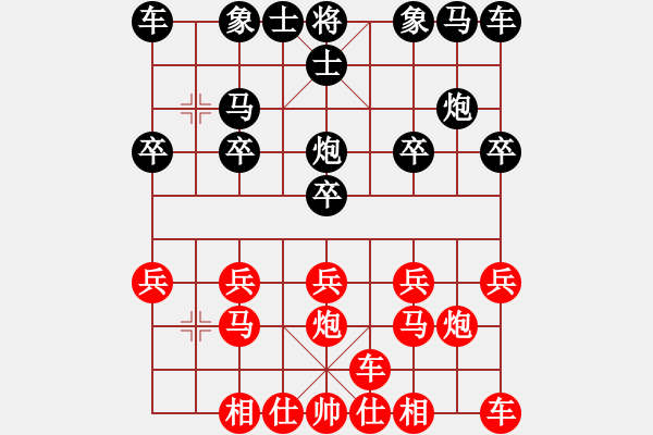 象棋棋譜圖片：橫才俊儒[紅] -VS- 尋找高手[黑] - 步數(shù)：10 