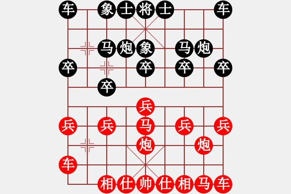 象棋棋譜圖片：橫才俊儒[紅] -VS- 皇家★將軍[黑]（頂） - 步數(shù)：10 