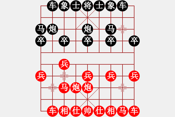 象棋棋譜圖片：八十老漢上陣來紅勝葬心〖順炮緩開車局〗 - 步數(shù)：10 