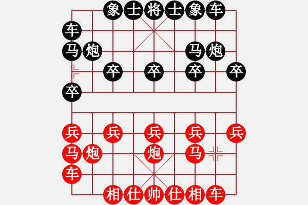 象棋棋譜圖片：33局 A02- 邊馬局-小蟲(chóng)引擎23層(2633) 先勝 魏延(1500) - 步數(shù)：10 