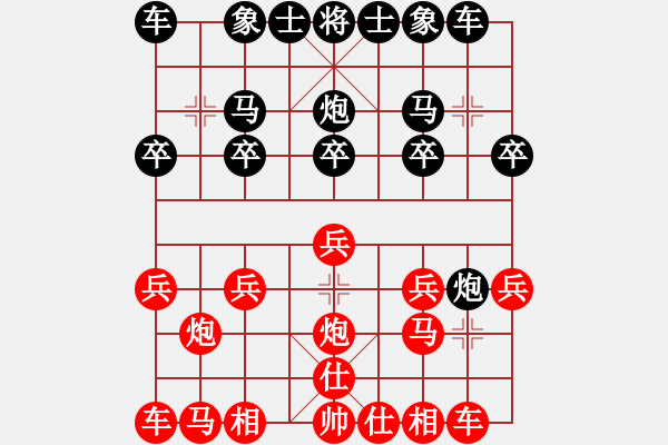 象棋棋譜圖片：優(yōu)勢(shì)胡下 殘局覆沒 灑家灑家后[紅] -VS- 偏鋒炮王[黑] - 步數(shù)：10 