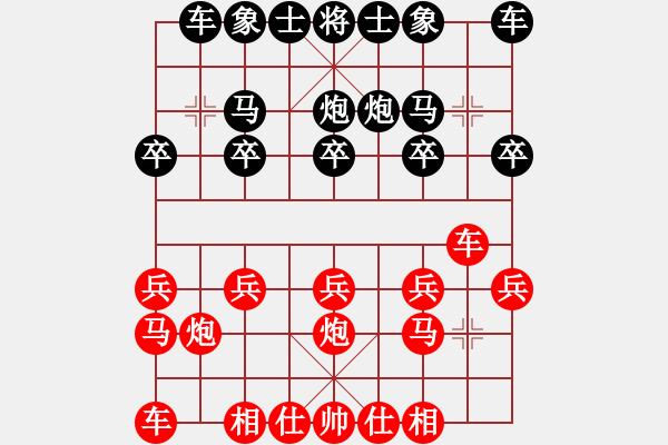 象棋棋譜圖片：橫才俊儒[292832991] -VS- 無憂無慮[421665796] - 步數(shù)：10 