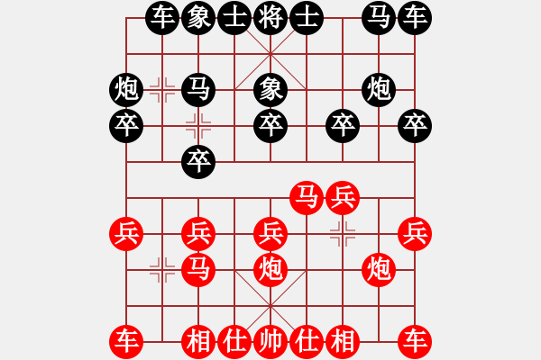 象棋棋譜圖片：《學習大師后手》三步虎進3卒破仙人指路正馬后補中炮右馬盤河 - 步數：10 