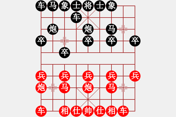 象棋棋譜圖片：神中申[紅] -VS- 行者必達(dá)[黑] - 步數(shù)：10 