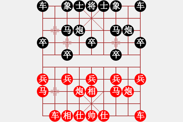 象棋棋譜圖片：20180108 后勝Q(mào)Q業(yè)四 起馬對挺卒 紅單提馬 - 步數(shù)：10 