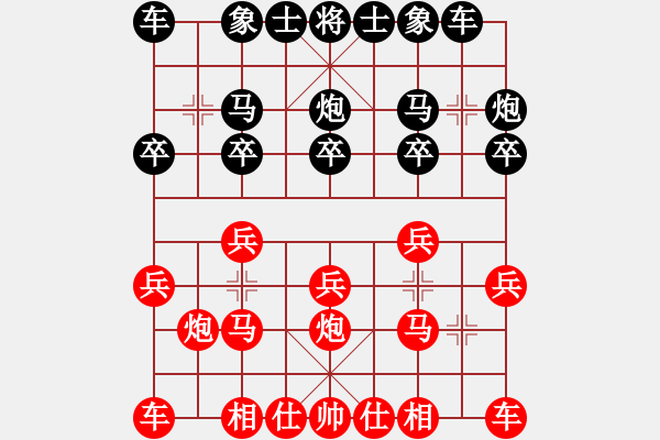 象棋棋譜圖片：三步虎轉(zhuǎn)列跑紅車一進(jìn)一黑卒三進(jìn)一-4 - 步數(shù)：10 