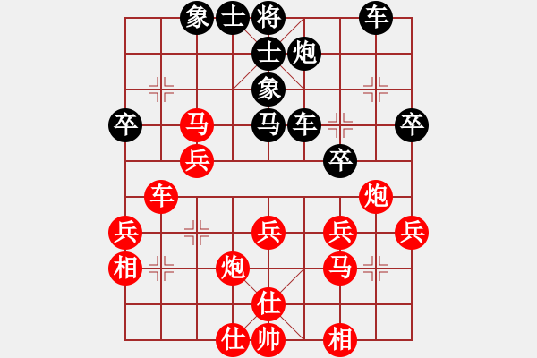 象棋棋譜圖片：2007年弈天聯(lián)賽第四輪：青城風(fēng)絮(6級(jí))-勝-錦毛虎燕順(月將) - 步數(shù)：40 