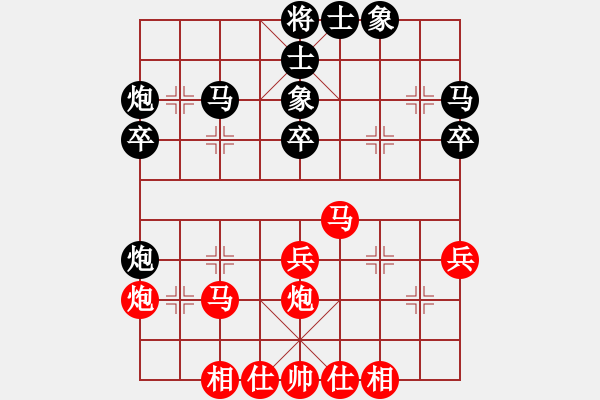 象棋棋譜圖片：南昌龍(8段)-和-永康菜鳥(3段) - 步數(shù)：40 