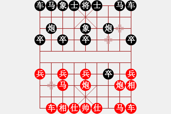 象棋棋谱图片：将族(月将)-胜-哒伟(2段) - 步数：10 