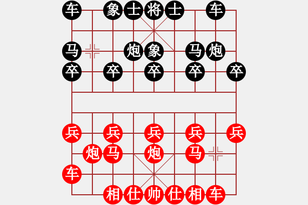 象棋棋譜圖片：重炮殺法示范實戰(zhàn)局 - 步數(shù)：10 