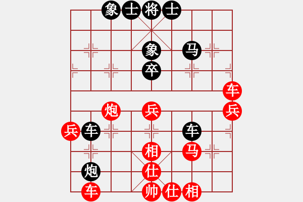 象棋棋譜圖片：過(guò)宮炮對(duì)黑7路卒左巡河炮（和棋） - 步數(shù)：60 