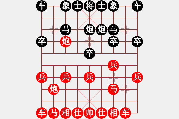 象棋棋譜圖片：金鉤炮解抽還抽 優(yōu)勢(shì)取手：棋苑大怪[紅] -VS- 西 楚霸王[黑] - 步數(shù)：10 