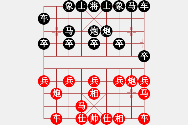 象棋棋譜圖片：2022.1.31.9JJ五分鐘后勝飛相局對(duì)左中炮 - 步數(shù)：10 