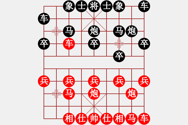 象棋棋譜圖片：hjh老虎[紅] -VS- bbboy002[黑] - 步數(shù)：10 