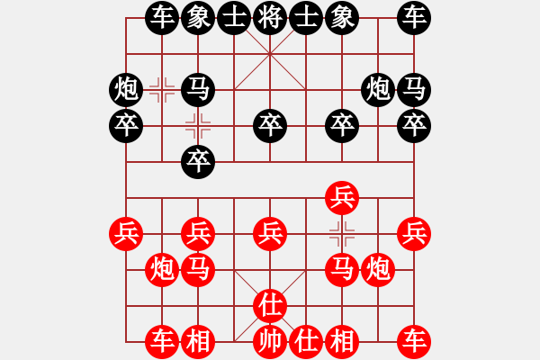 象棋棋谱图片：澳大利亚象棋协会 徐国德 负 平阳县象棋协会 沈洁富 - 步数：10 