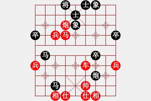 象棋棋譜圖片：中炮過河車對屏風馬左象（一） - 步數：60 