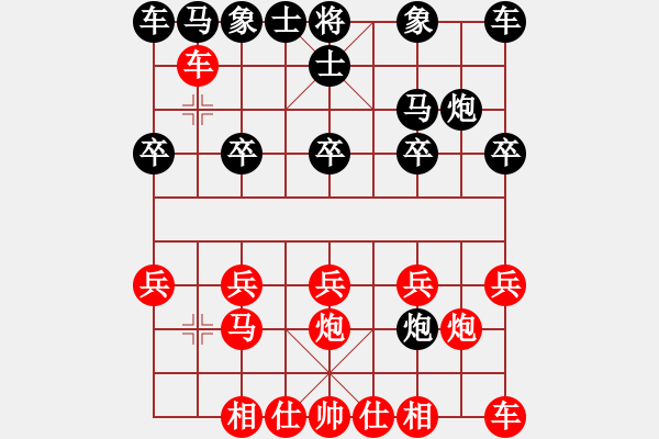 象棋棋譜圖片：串打得馬兌車丟 重炮輕離被絕殺 - 步數(shù)：10 