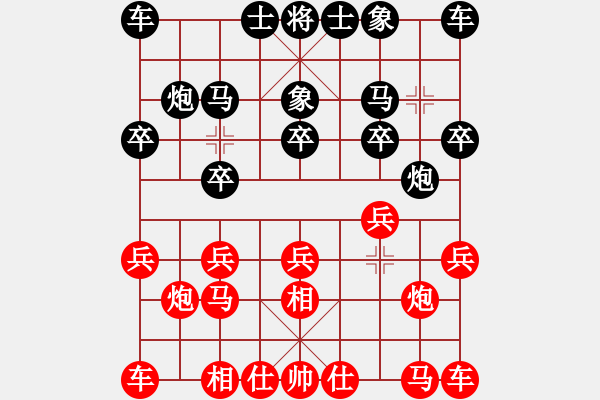 象棋棋譜圖片：1200局 A04- 巡河炮局-小蟲(chóng)引擎23層(先和)天天Ai2-1 - 步數(shù)：10 