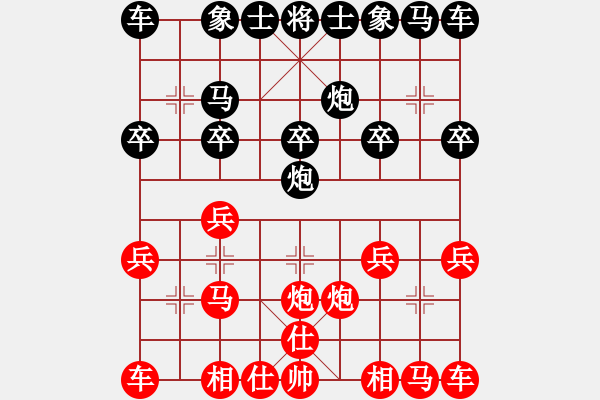 象棋棋譜圖片：591局 A52- 仕角炮對(duì)右中炮-小蟲引擎23層(2674) 先勝 黃蓋(1550) - 步數(shù)：10 