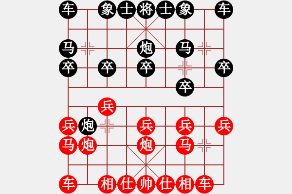 象棋棋譜圖片：單霞麗     先和 伍霞       - 步數(shù)：10 